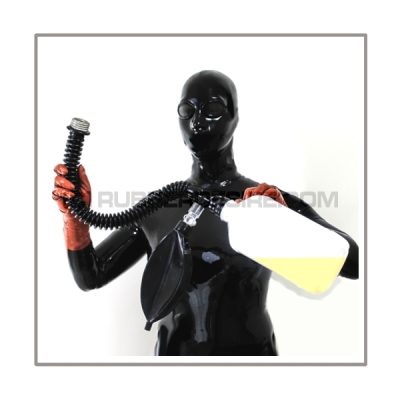 Inhalator-set SMELL-TWO-R-M silent-mode with breathing-reduction-adaptor, rebreathing bag, 2 litre aroma-container and flexible medical-tube with 22mm-port